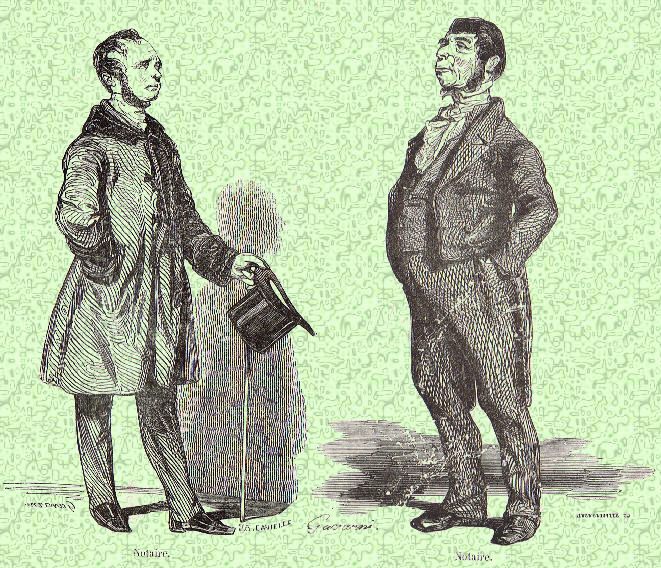 Extrait de Album Types Franais dessins par Gavarni, henry Monnier et tony Johannot 1880